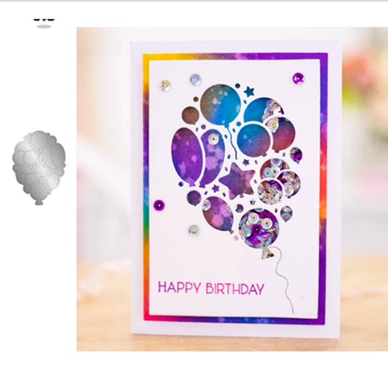 DIY手工气球节日装饰 压花金属刀模 碳钢镂空切割刀模 圣诞装饰