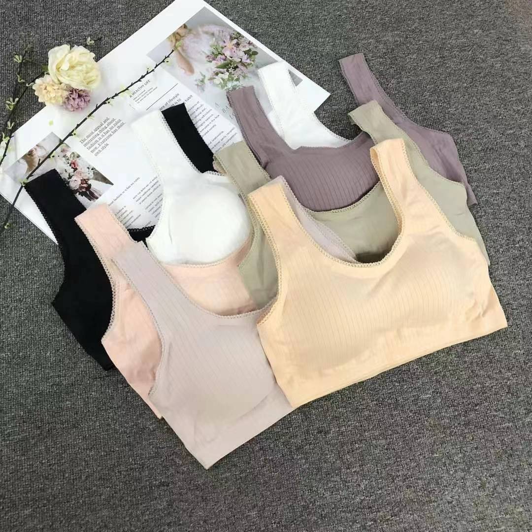 Nuevo chaleco de alta calidad de la mujer sin anillo de acero de la niña sin marcas, bra de yoga, ropa interior deportiva, mujer al por mayor