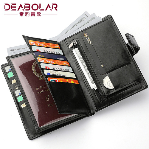 Men's wallet cross-border new large-capacity driver's license card holder wallet multi-function passport wallet men