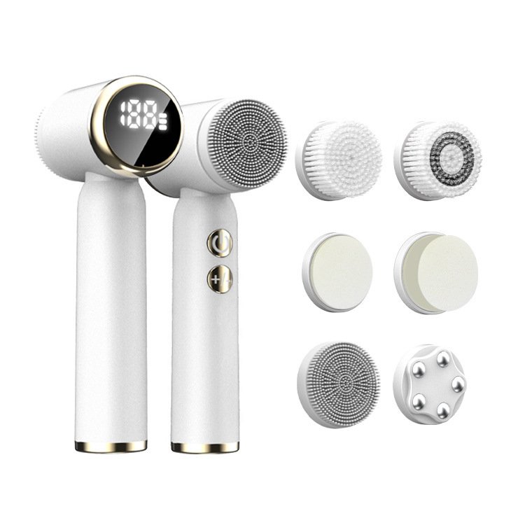 6-in-1 洗顔器具ブラシヘッドユニバーサルアクセサリー美容パーソナルケア機器ブラシヘッドアクセサリー電気ポータブル電子機器|undefined