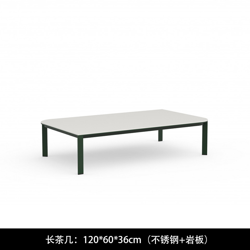 Sofá nórdico al aire libre ocio minimalista diseñador de acero inoxidable patio villa creativo impermeable muebles al aire libre