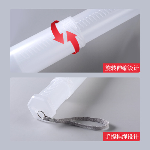 Transparent plastic retractable pen holder, portable and lightweight art supplies spiral storage tube, pencil, brush and brush holder