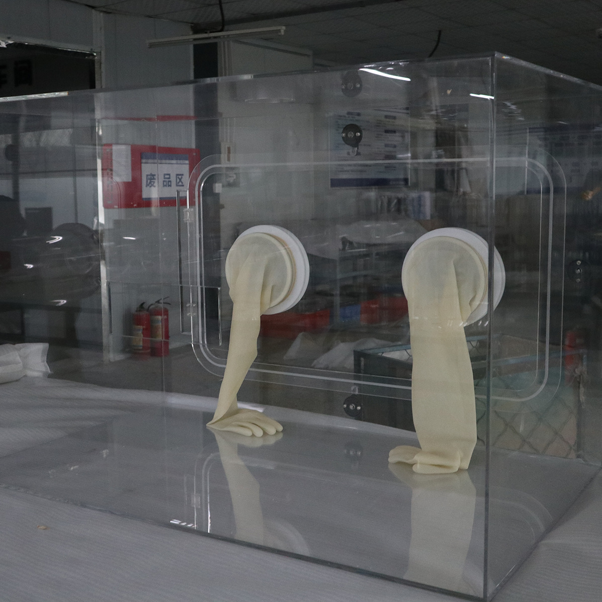 亚克力实验箱带手套多孔有机玻璃实验设备大型实验箱异形亚克力盒