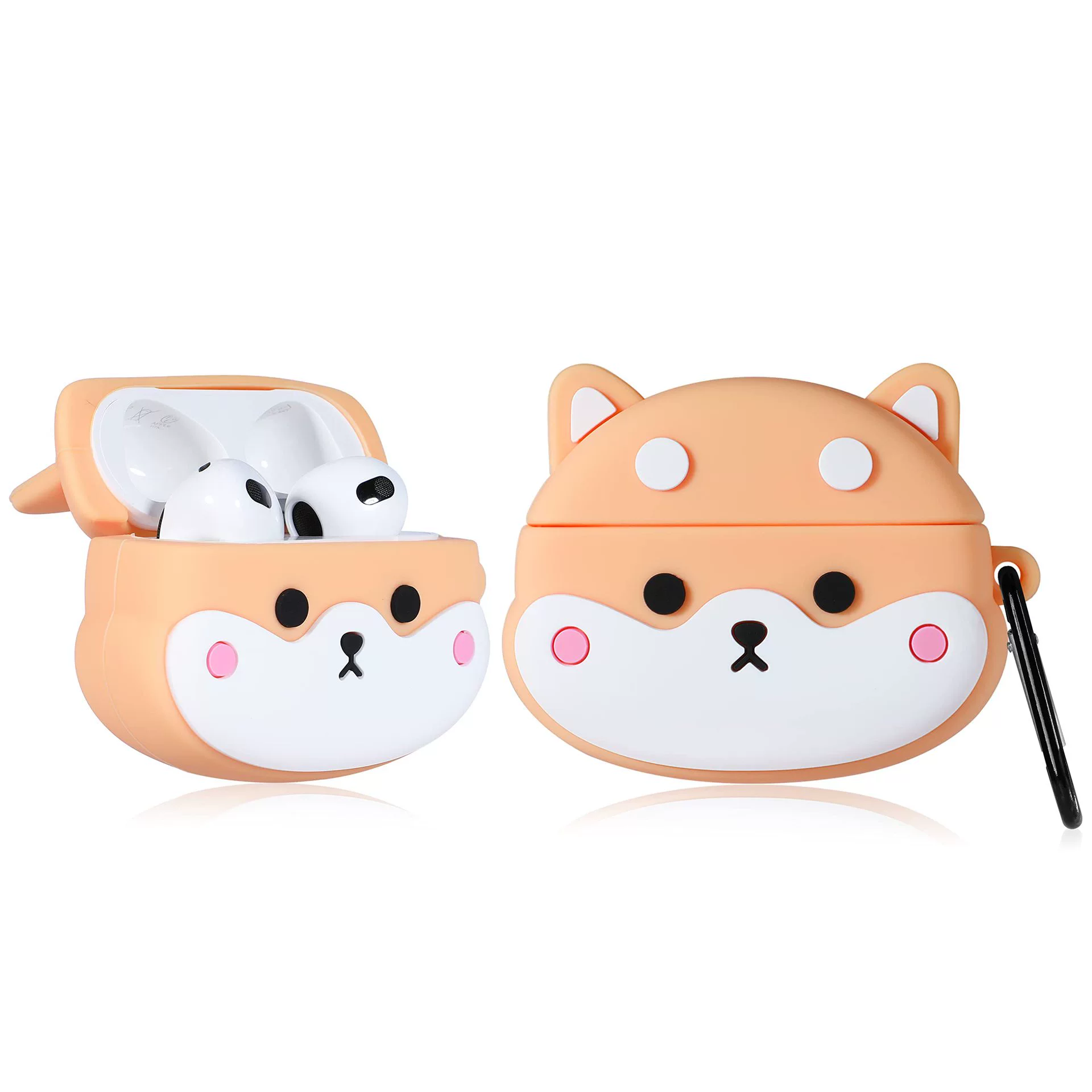 Apple, cartoon headphones, silicone protective case pro, bluetooth, 2/, 3/, pro2