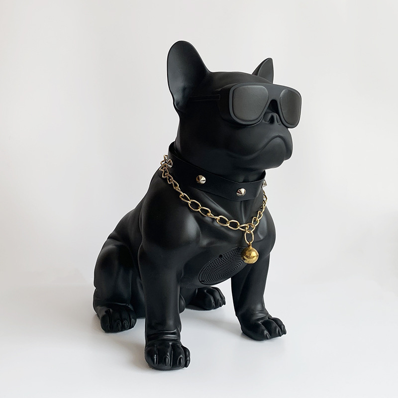 Bulldog subwoofer todo el cuerpo sonido de perro adornos de automóvil cabeza de perro altavoz bluetooth novio explosión de cumpleaños