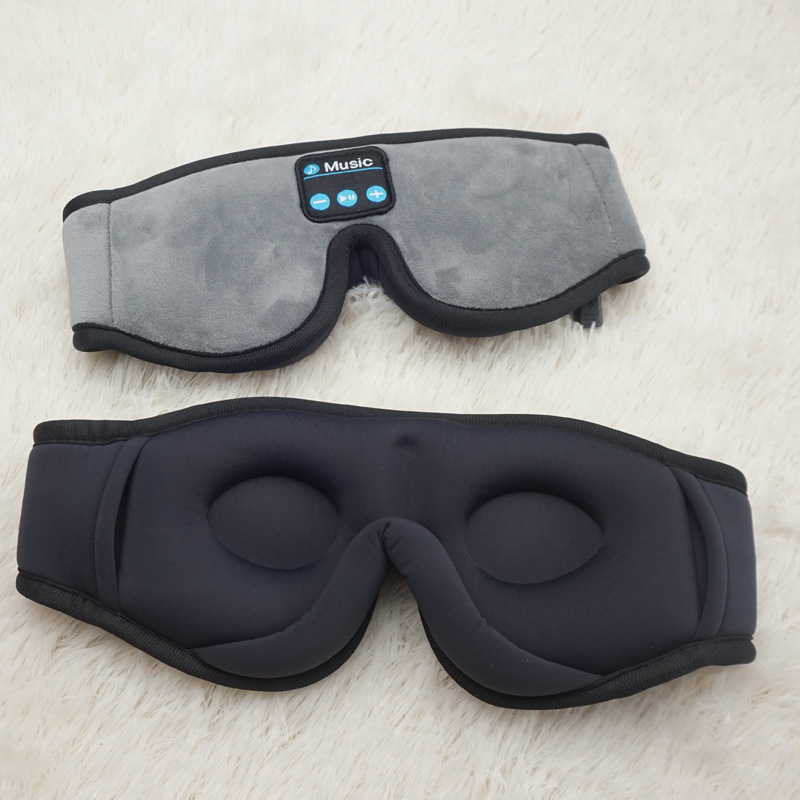 Transfronterizo 3D Bluetooth música máscara de ojos desmontable recargable llamada inalámbrica sombreante nariz ala máscara de ojos de sueño personalizada