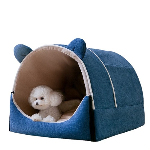 Dog kennel removable and washable house-type enclosed indoor large space small and medium-sized dog fighting dog house cat kennel pet supplies