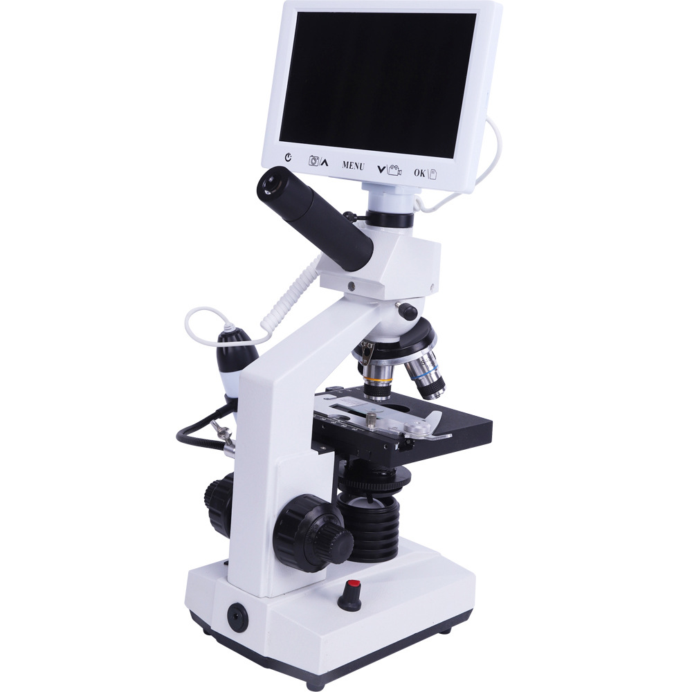 数码USB显微镜高清7寸显示屏40X-1600X倍科研级视频生物显微镜