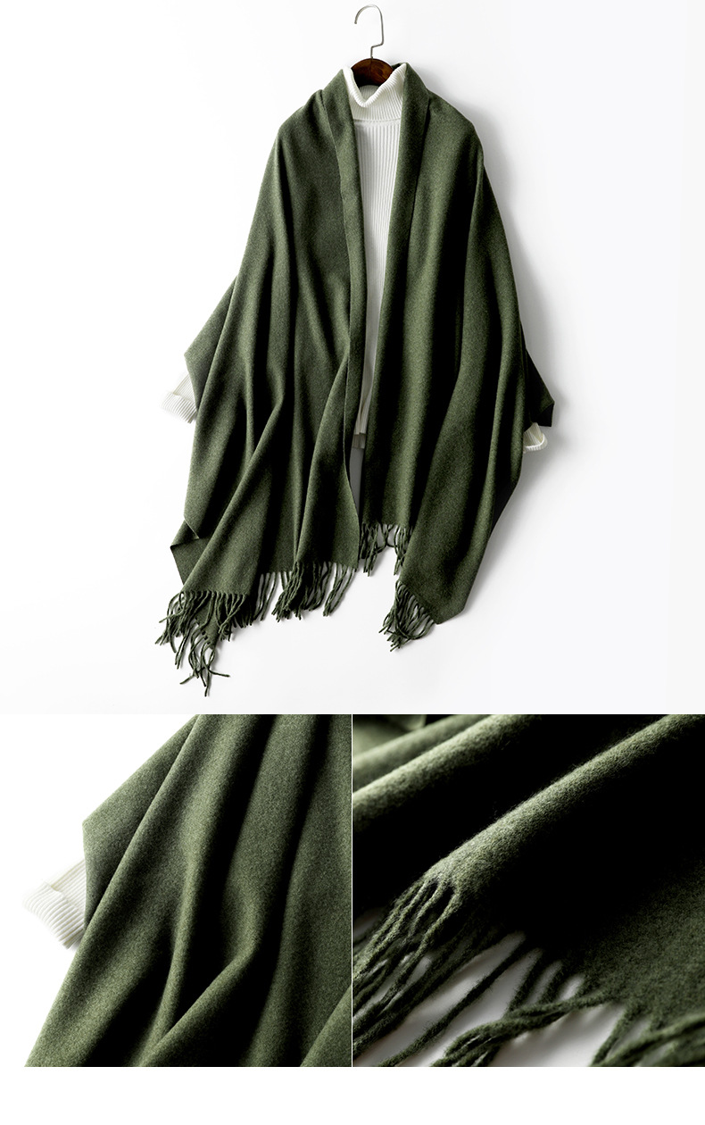 Solid Color Pattern Women's Fashion Solid Color Artificial Wool Polyester Winter Scarves