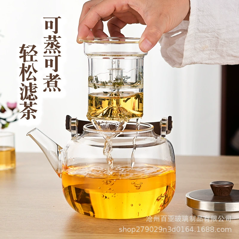 Glass teapot, tea set