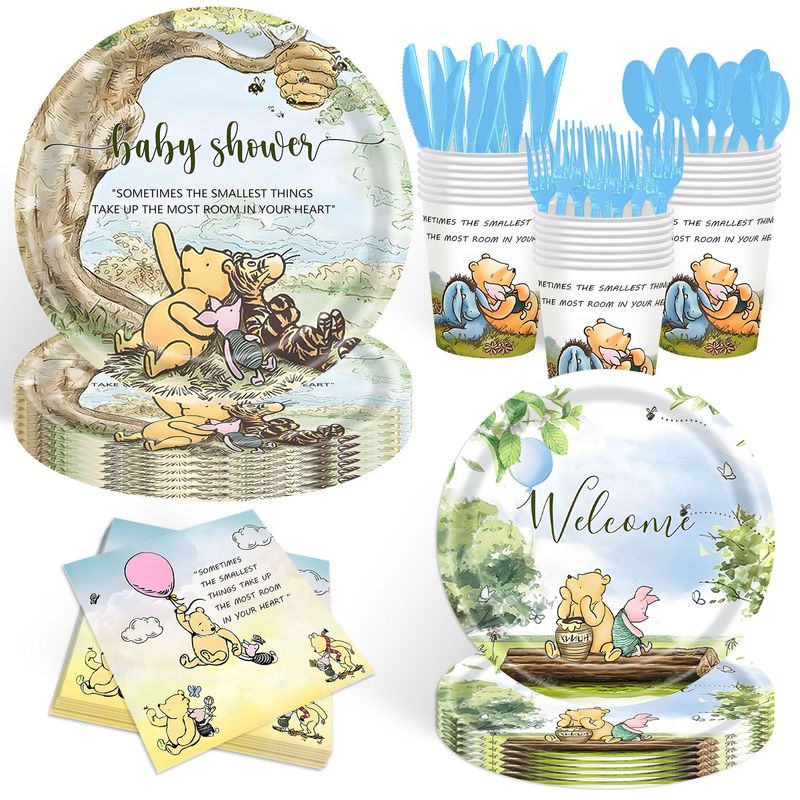 New Winnie the Pooh Bear Yingying Pie on Baby shower Baby shower Theme Disposable Paper Tray Cup Tissue