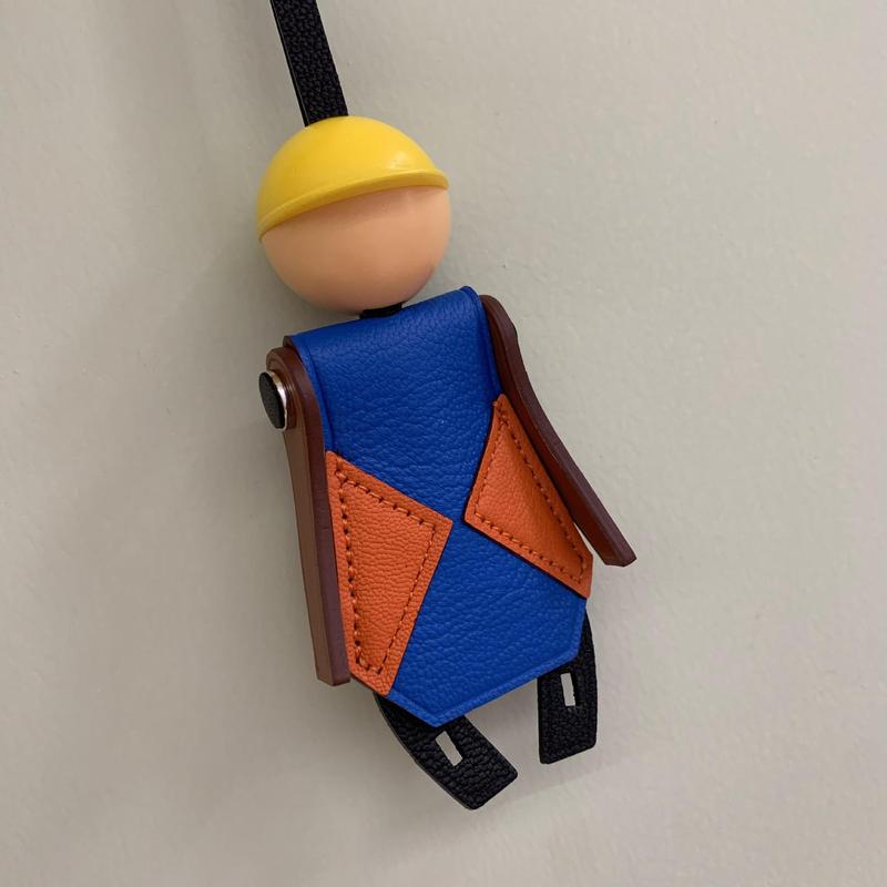 ミニマリストスタイル H ホーム競馬騎士ペンダントカーペンダントシンプルなミニレザータグキーバッグ多用途ペンダントバッグ|undefined