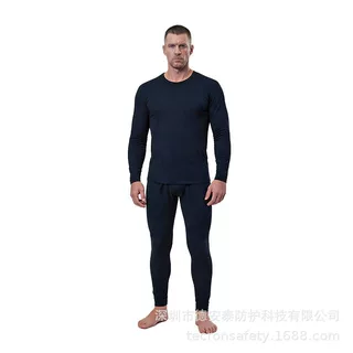 阻燃防静电内衣腈氯纶天丝阻燃莫代尔冬季保暖内衣阻燃内衣套装