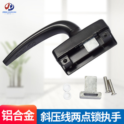 50平开窗两点锁斜压线传动执手幕墙窗多点锁外开窗拉手上悬窗点锁|ms