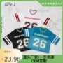 短袖跨境印花撞色洞洞布