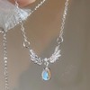 Pendant, small design necklace, chain for key bag , accessory, moonstone, light luxury style