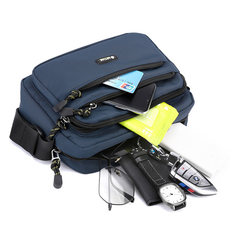 New Ooten Horizontal Multi-layer Men's Oxford Cloth Bag, Simple and Fashion, Single Shoulder Crossbody Bag, Outdoor Trend Bag 63738#