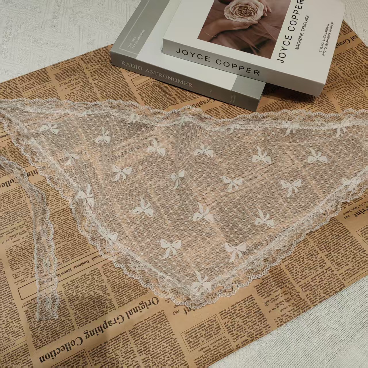 Lace tie turbanes dulces jeans accesorios de combinación