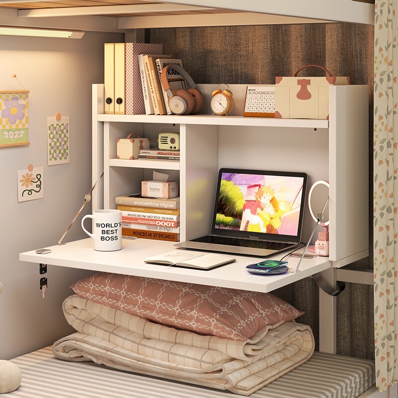 Over-the-bed desk, college dormitory essential, writing desk, dormitory upper bunk lazy laptop table, small computer desk