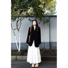oversize黑色西装外套女韩版小众设计感垂感宽松老爹版型早春西服