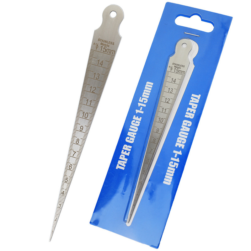 Stainless steel high precision gap gauge aperture gauge taper gauge 0-15mm stainless steel inner diameter gauge taper feeler thin