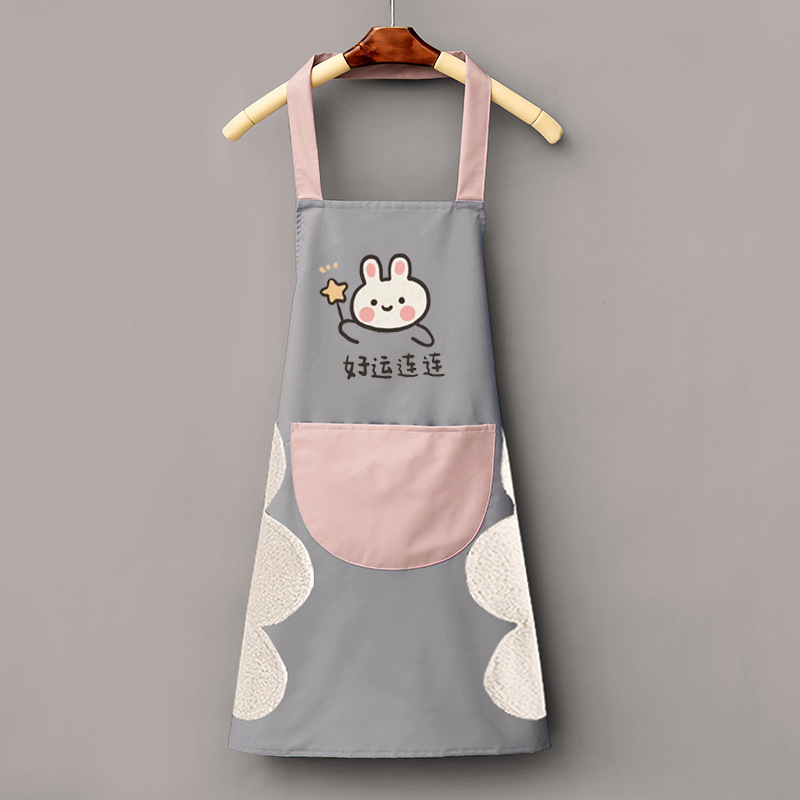 손으로 닦고 목을 매달아 행운을 다크 그레이 (가죽 파우더 포켓)