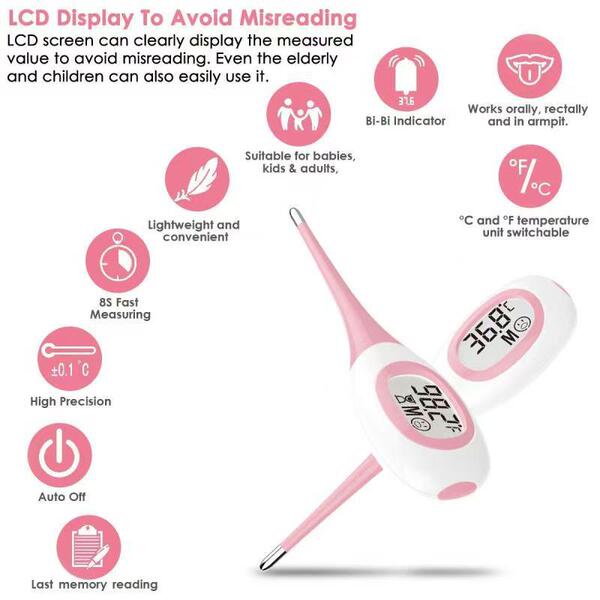 Elite fast electronic physiological oral thermometer