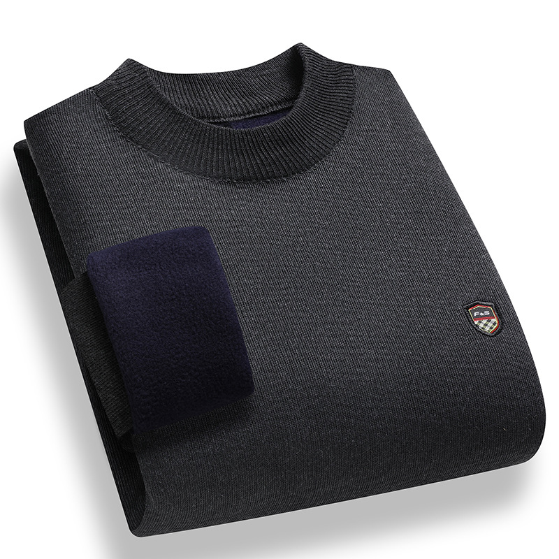 플러시 라운드넥 니트 스웨터 남성복 중년 남성 스웨터 피부 친화적 따뜻한 바텀 셔츠 러닝 볼륨 핫 세일 도매