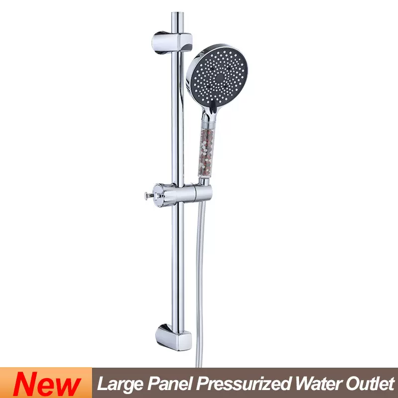 跨境新款简易淋浴升降杆不锈钢花洒固定支架可调节座升降支架套装