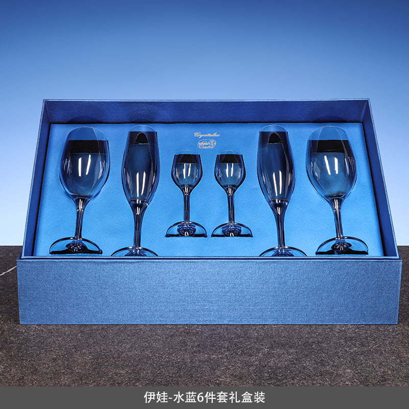 Copas de vino tinto de cristal importadas de la República Checa, cristalería de lujo de alta gama, copas de champán de alto valor, juego de copas de alta gama en caja de regalo. image 11