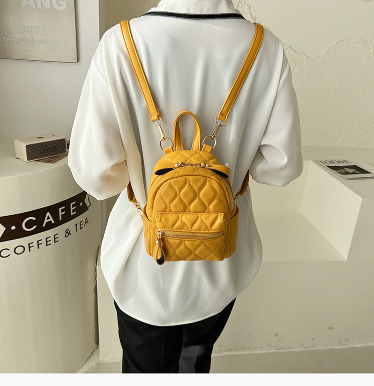 Fashion New Student Backpack Fashion Messenger Solid Color Bag display picture 3