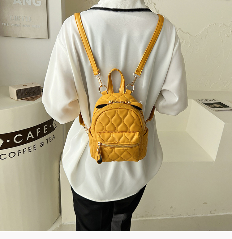 Mode Neue Student Rucksack Mode Messenger Einfarbige Tasche display picture 3