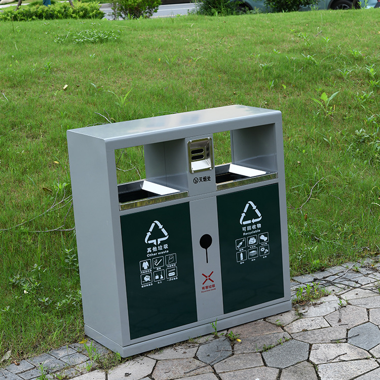 户外不锈钢垃圾桶室外分类环卫果皮箱公园景区小区大号环卫垃圾箱