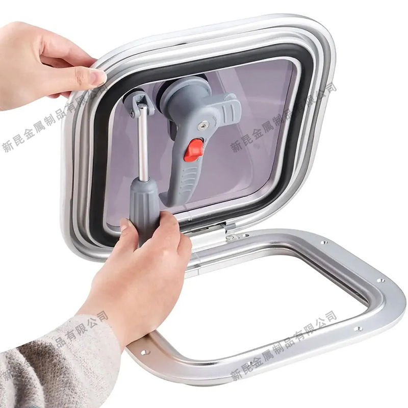 Marine Aluminum Porthole Yacht Marine Rv Window Porthole Skylight Decorative Window Glass Window Aluminum Alloy Porthole