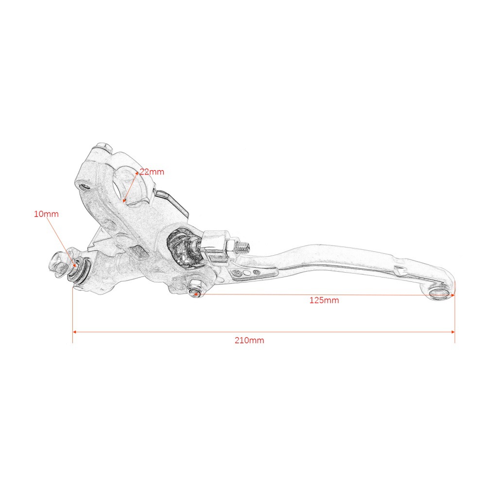 Off-Road Motorcycle Accessories Ktm Front Disc Brake Pump with Folding Handle Hydraulic Brake Pump Brembo