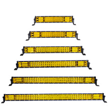 汽车led长条射灯24v12v超亮黄色雾灯大货车中网改装越野车顶杠灯