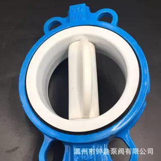 D671PO-16 气动对夹式衬氟蝶阀 D671PO 气动开关衬氟蝶阀 DN50