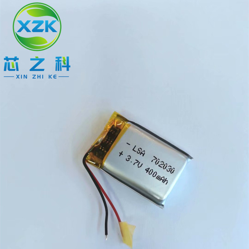 电芯厂702030聚合物锂电池400MAH 3.7V美容仪LED灯具智能音响