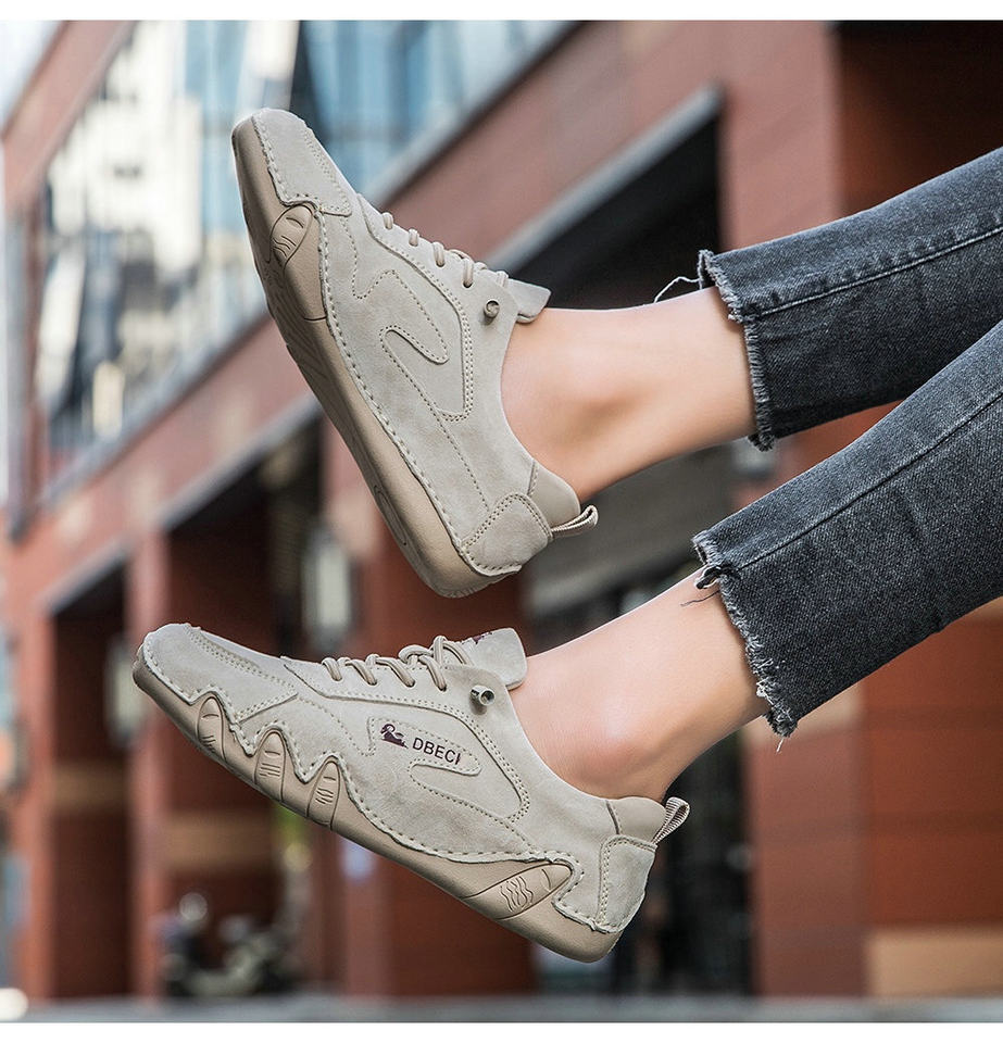Giày thể thao unisex da thật cỡ lớn, đế bằng, phong cách ngoài trời năng động — 661-3 màu cát, 661-3 màu hồng, 661-3 màu nâu, 661-3 màu trắng chi tiết 11
