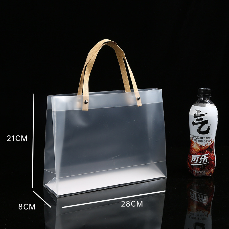 スポット卸売 pp 透明ハンドバッグつや消し pvc プラスチックギフトバッグ結婚式のキャンディーギフトバッグカスタマイズ|undefined