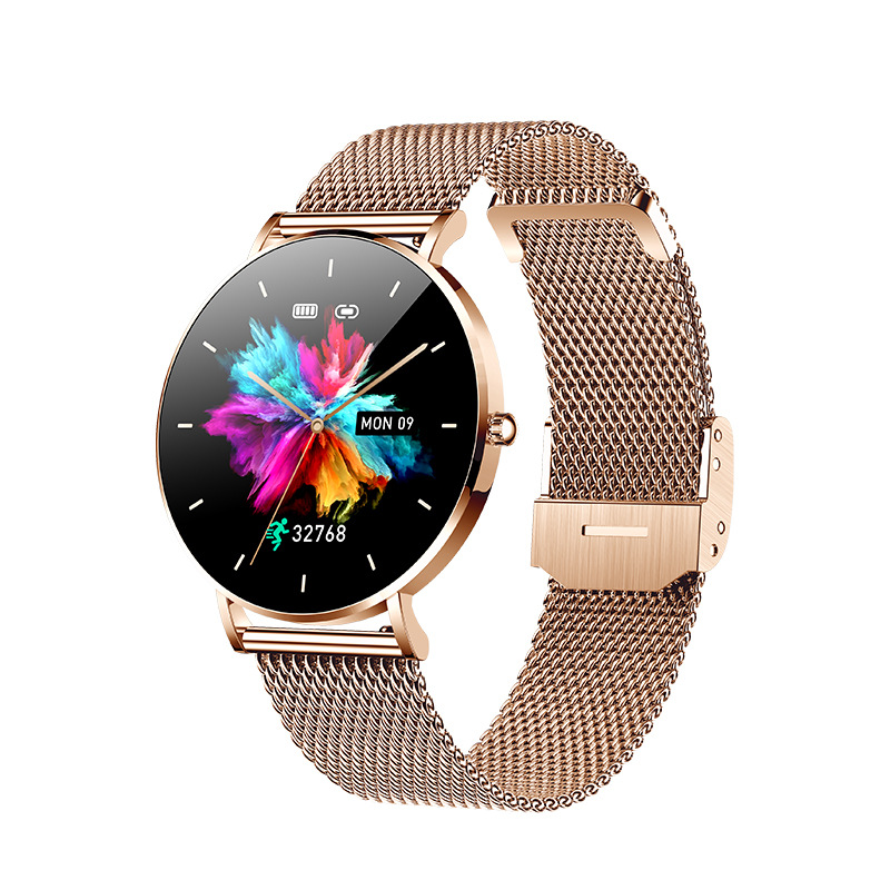 Women's smart Bluetooth watch call stainless steel strap heart rate monitoring sports cross-border e-commerce platform