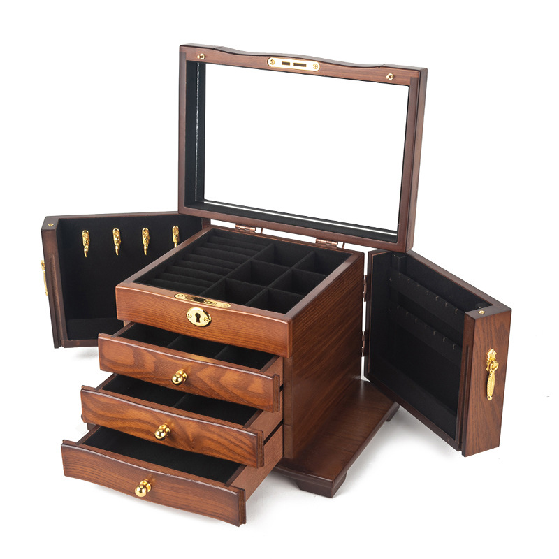Deluxe four-layer full lock - antique color (black lining)