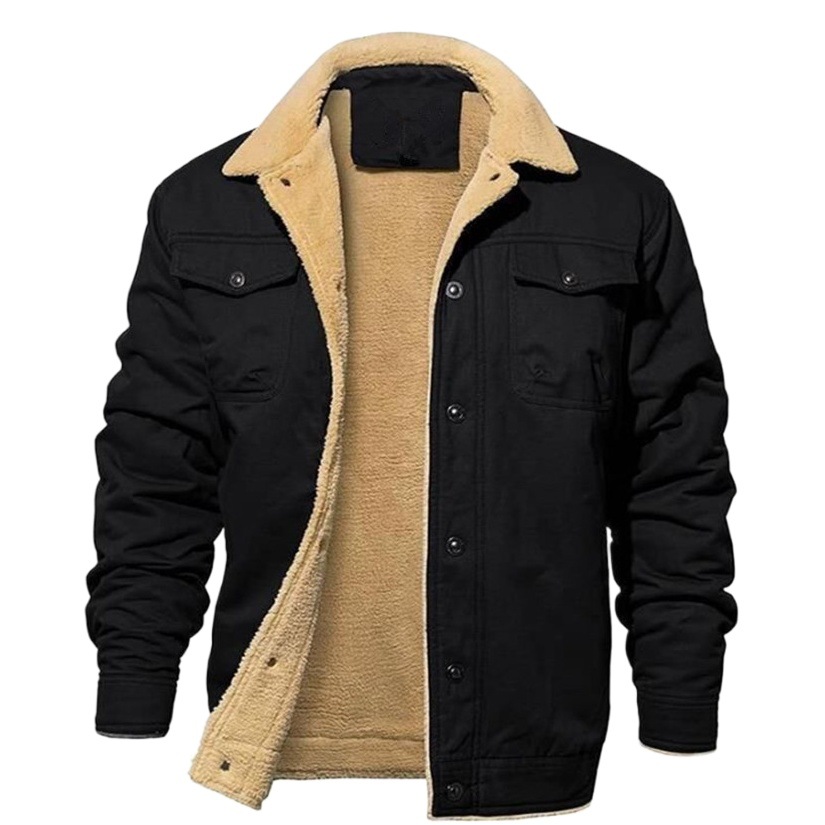 Otoño e invierno casual en stock bolsillo de costura lateral juvenil de un solo pecho en forma de algodón forrado de lana de color sólido chaqueta de los hombres de entrega