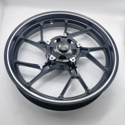 Front and Rear Aluminum Wheels, Motorcycle wheel hub - front-wheel-white