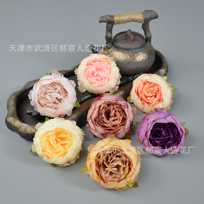 Round peony trumpet new Chinese style peony flower head simulated…