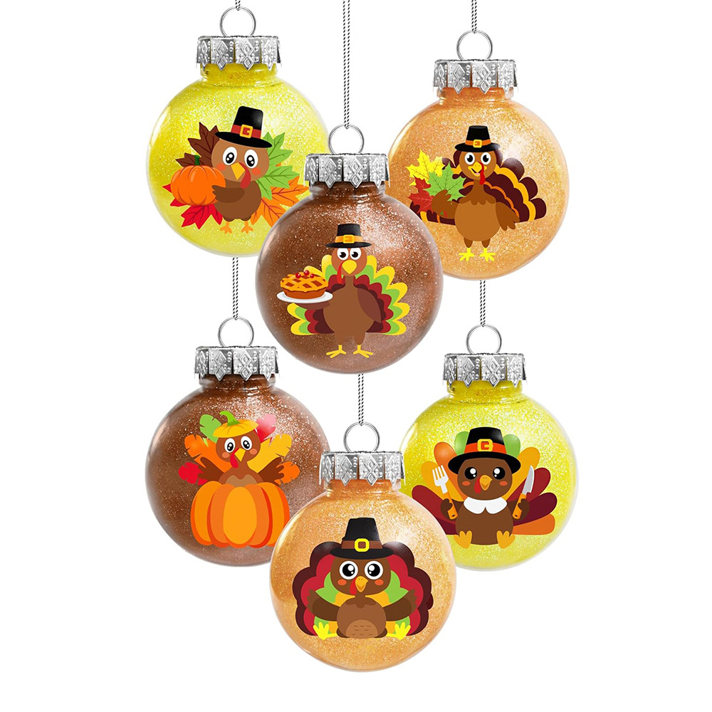Turkey Thanksgiving ball ornament hanging on the tree baubles fall…