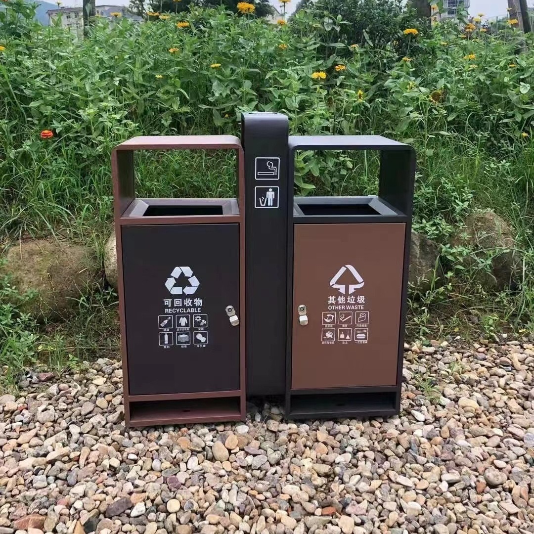金属户外垃圾桶果皮箱北京桶环卫街道分类公园物业用分类环保