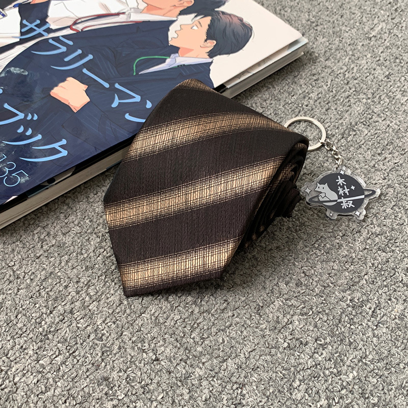 모나 그레이 브라운 넥타이