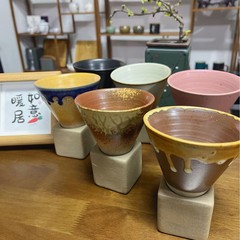 日本式創意粗陶コーヒーカップクロスボーダー専用ins風花引きカップレトロ陶磁器マグカップカップウォーターカップ
