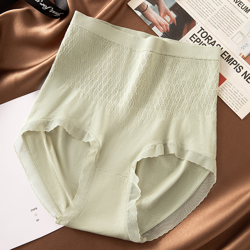 Ropa interior de contracción del vientre de cintura alta contracción del vientre de las mujeres fuerte levantamiento de la cadera Algodón puro entrepierna antibacteriana sin costuras talla grande pantalones de ropa interior de mujer